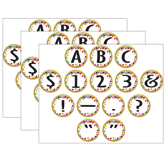 (3 PK) CONFETTI CIRCLE LETTERS
