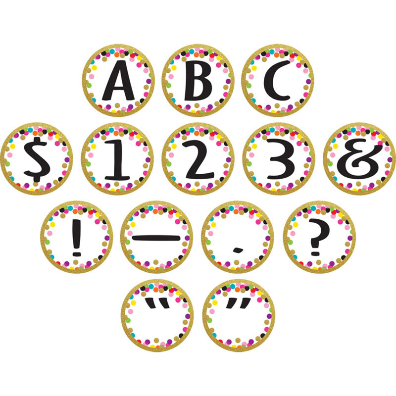 CONFETTI CIRCLE LETTERS