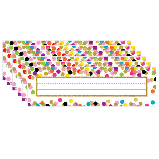 (6 PK) CONFETTI NAME PLATES