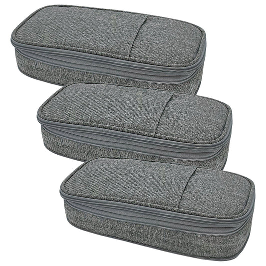 (3 EA) GRAY PENCIL CASE