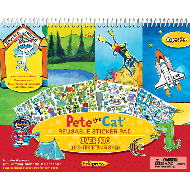 PETE THE CAT REUSABLE STICKER PAD