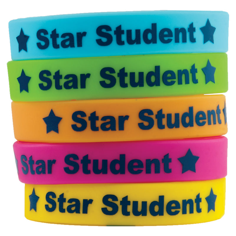 STAR STUDENT WRISTBANDS 10/PK