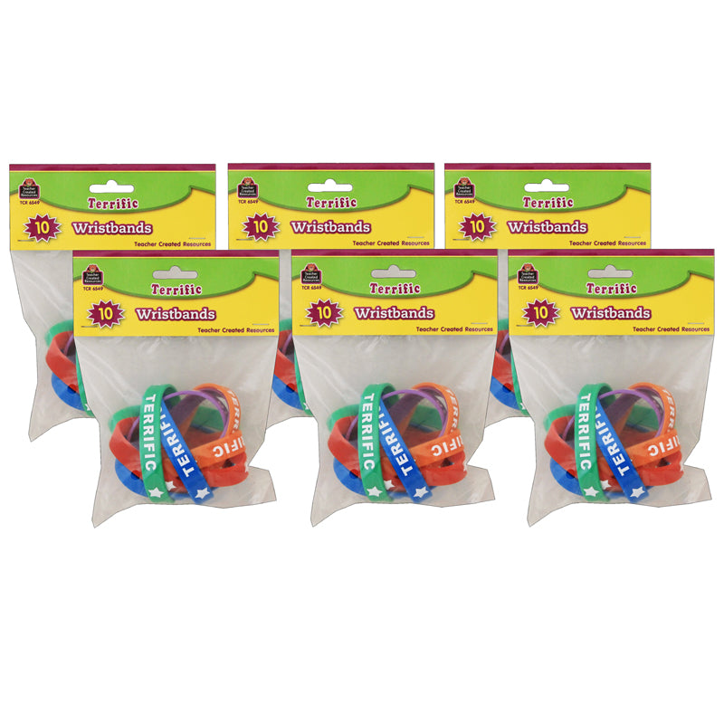 (6 PK) TERRIFIC WRISTBANDS