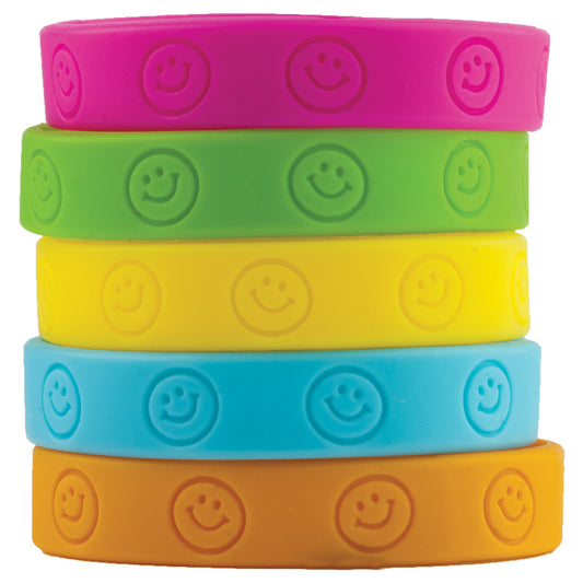 HAPPY FACES WRISTBANDS 10/PK
