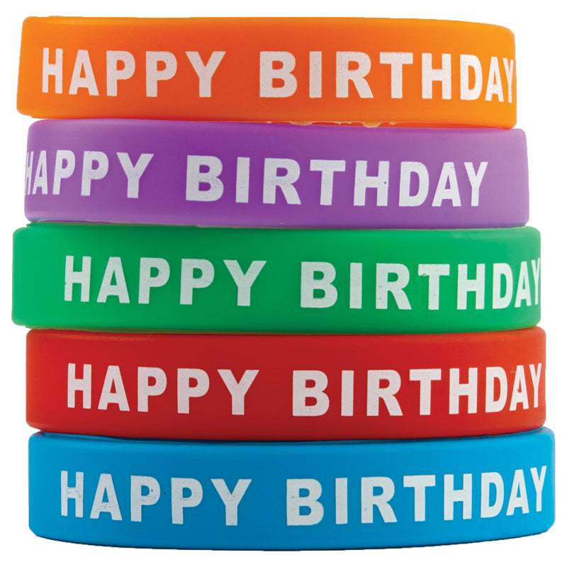 HAPPY BIRTHDAY WRISTBANDS 10/PK