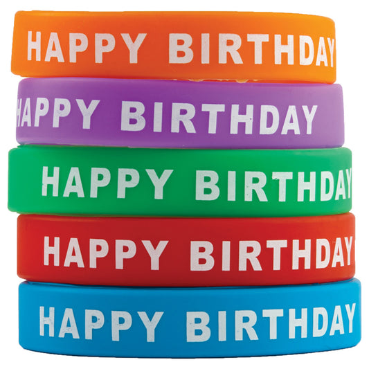 HAPPY BIRTHDAY WRISTBANDS 10/PK