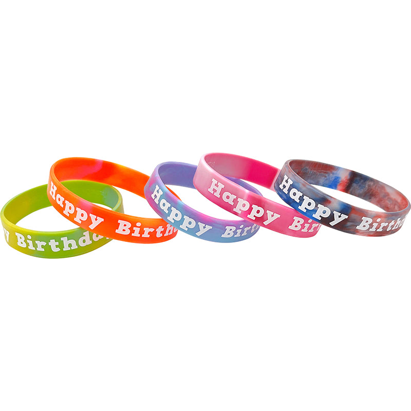 (6 PK) HAPPY BIRTHDAY WRISTBANDS