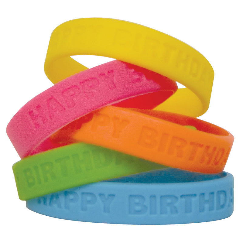 HAPPY BIRTHDAY WRISTBANDS 10/PK
