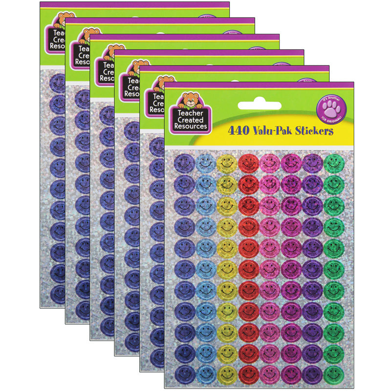 (6 PK) MINI HAPPY FACES SPARKLE