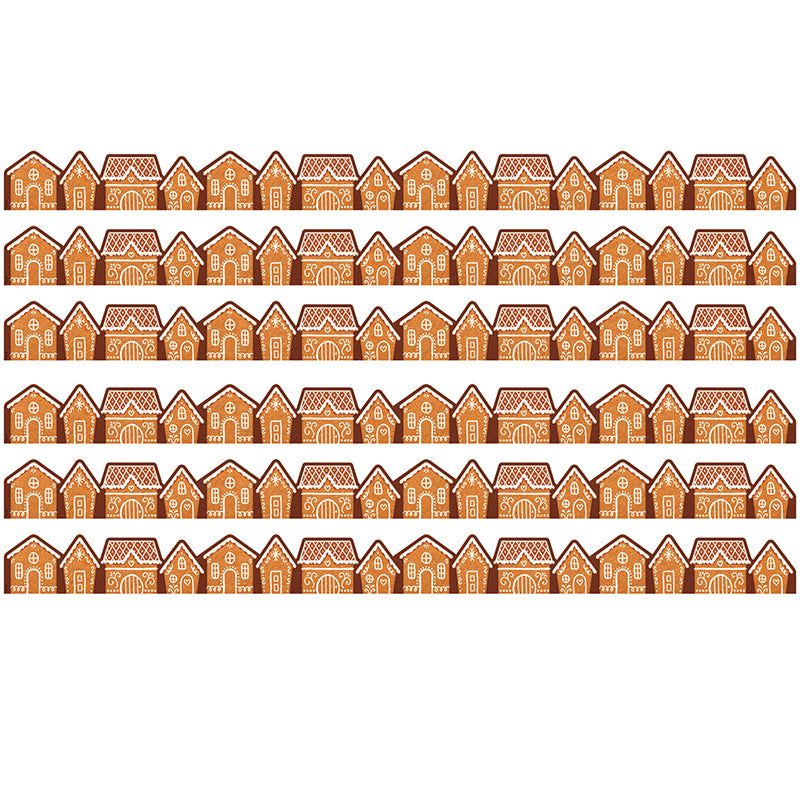 (6 PK) GINGERBREAD HOUSES BORDER