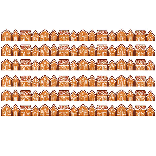 (6 PK) GINGERBREAD HOUSES BORDER