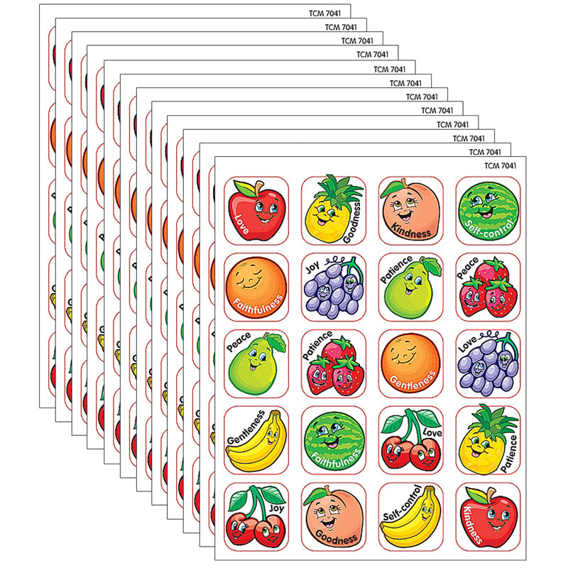 (12 PK) STICKERS FRUIT OF THE