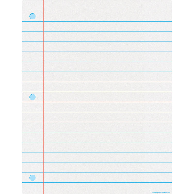 NOTEBOOK PAPER DRYERASE CHART