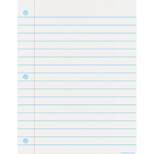 NOTEBOOK PAPER DRYERASE CHART