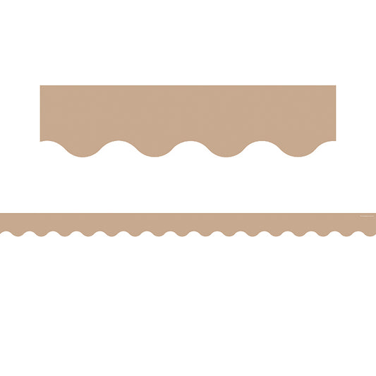 LIGHT BROWN SCALLOPED BORDER TRIM