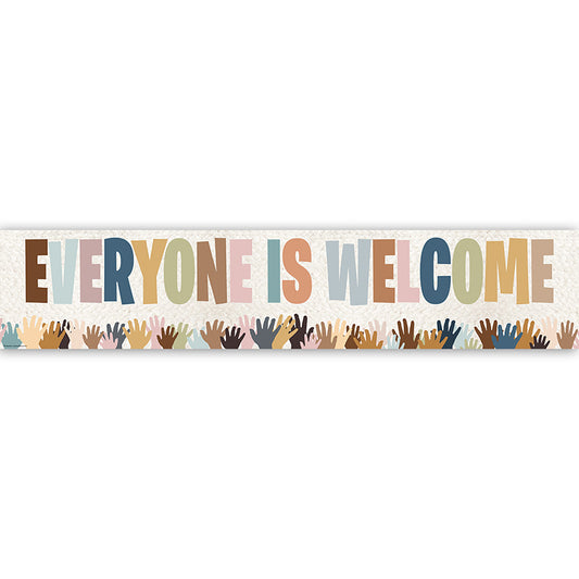 EVERYONE IS WELCOME HANDS BANNER