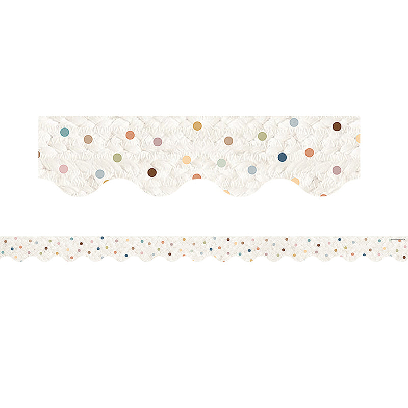 WELCOME DOTS SCALLOPED BORDER TRIM
