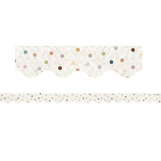 WELCOME DOTS SCALLOPED BORDER TRIM