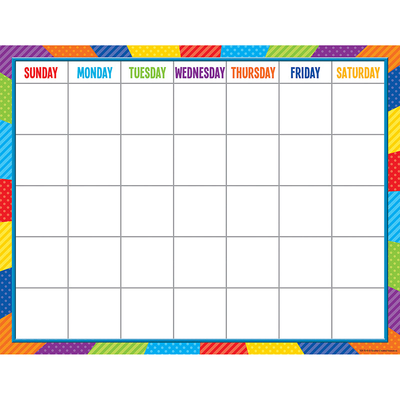 PLAYFUL PATTERNS CALENDAR CHART