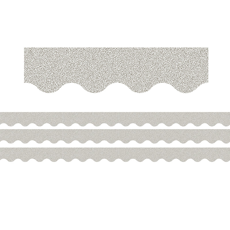 (3 PK) SILVER GLITZ SCALLOPED