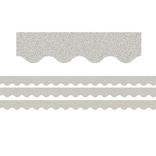 (3 PK) SILVER GLITZ SCALLOPED