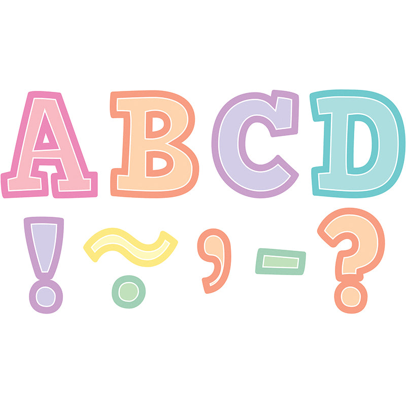 PASTEL POP 3IN MAGNETIC LETTERS