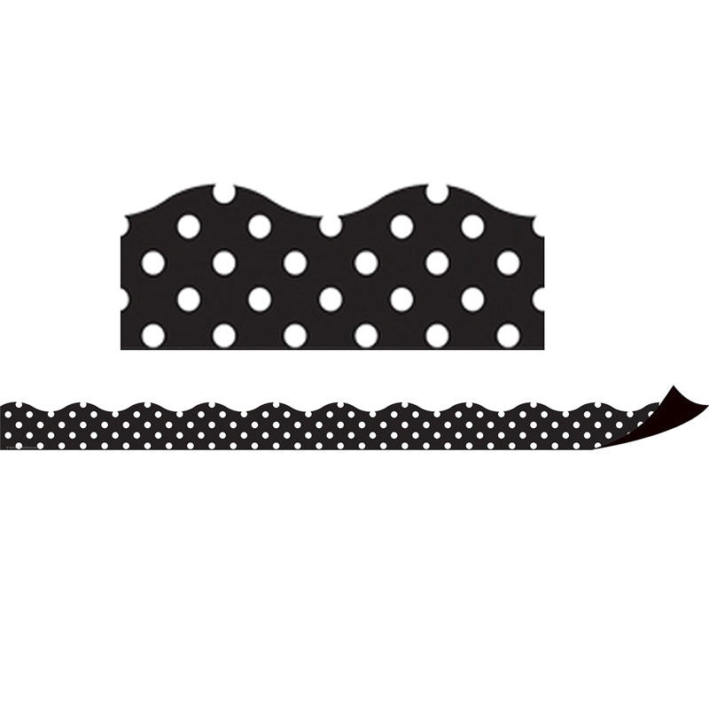 MAGNETIC BORDERS BLACK POLKA DOTS