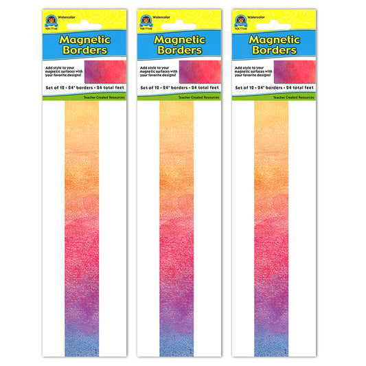 (3 PK) WATERCOLOR MAGNETIC BORDER