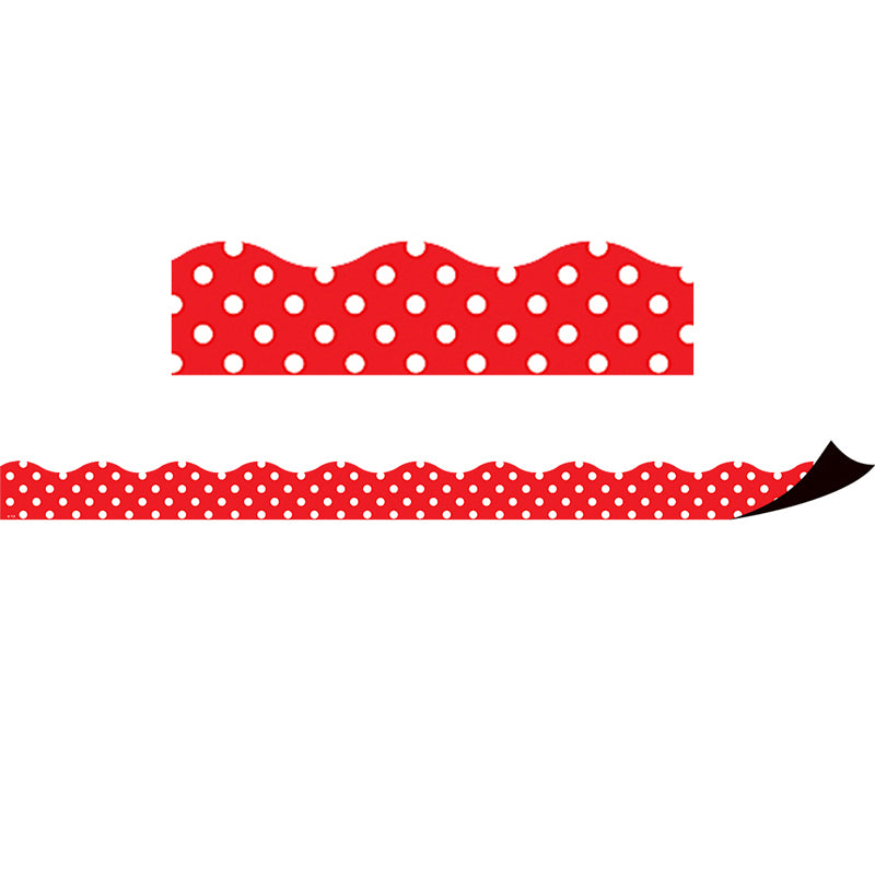 RED POLKA DOTS MAGNETIC BORDER