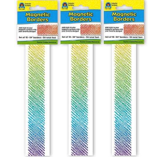 (3 PK) COLORFUL SCRIBBLE MAGNETIC