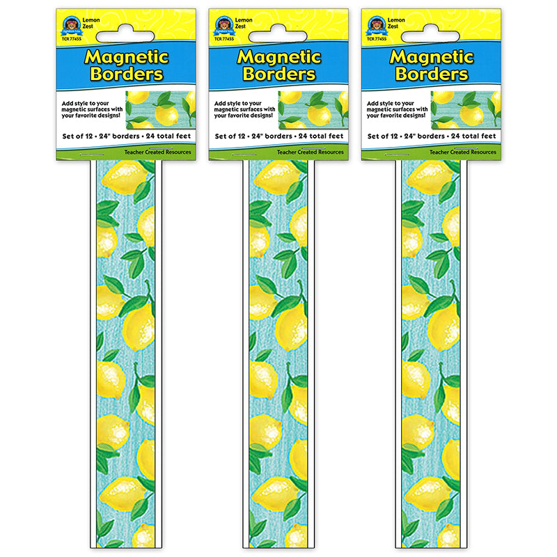 (3 PK) LEMON ZEST MAGNETIC BORDER