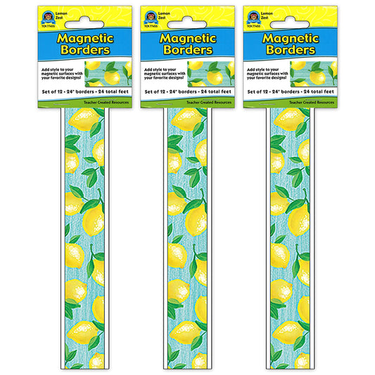 (3 PK) LEMON ZEST MAGNETIC BORDER