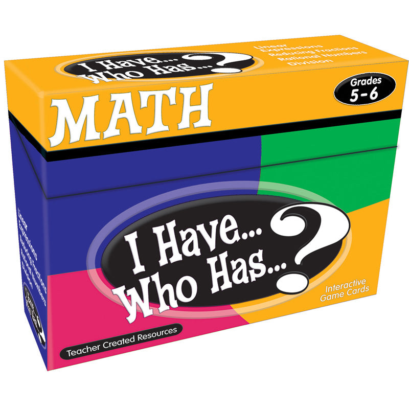 I HAVE WHO HAS MATH GR 5-6