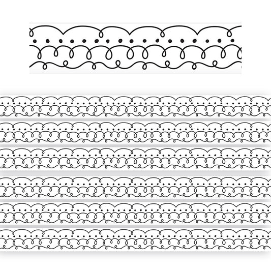 (6 PK) SQUIGGLES AND DOTS DIE-CUT