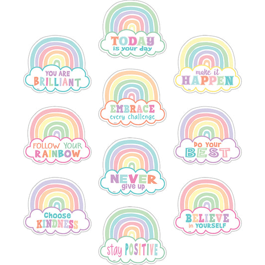 PASTEL POP POSITIVE SAYINGS ACCENTS