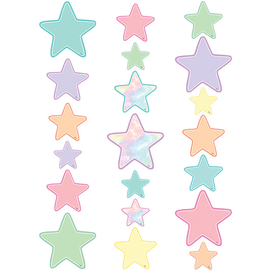 (3 PK) PASTEL POP STAR ACCENTS 60CT