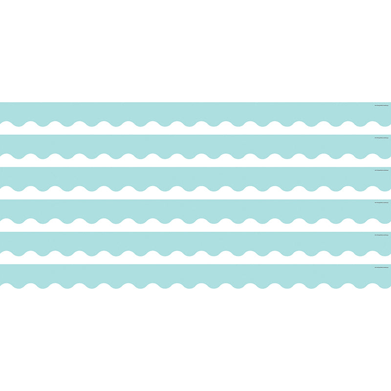 (6 PK) PASTEL BLUE SCALLOPED BORDER