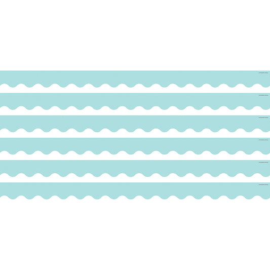 (6 PK) PASTEL BLUE SCALLOPED BORDER