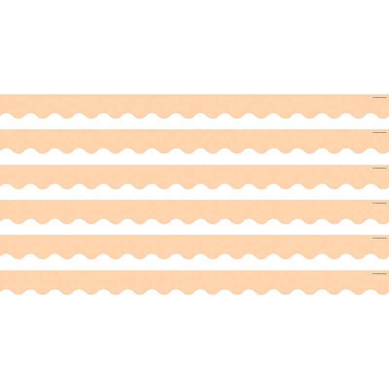 (6 PK) PEACH SCALLOPED BORDER TRIM