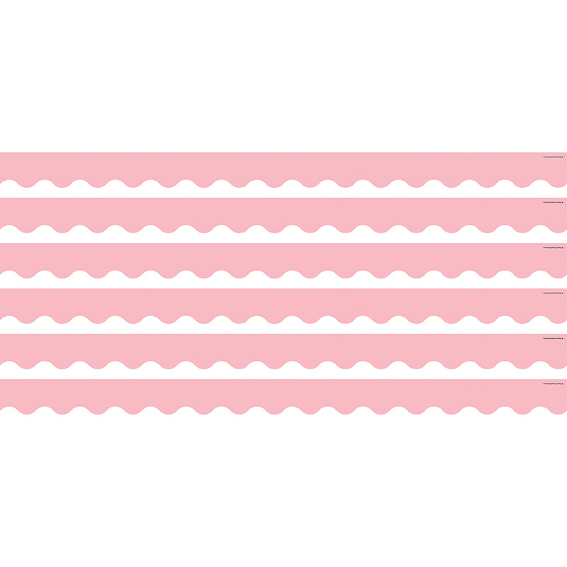 (6 PK) PASTEL PINK SCALLOPED BORDER