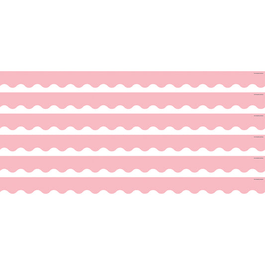 (6 PK) PASTEL PINK SCALLOPED BORDER