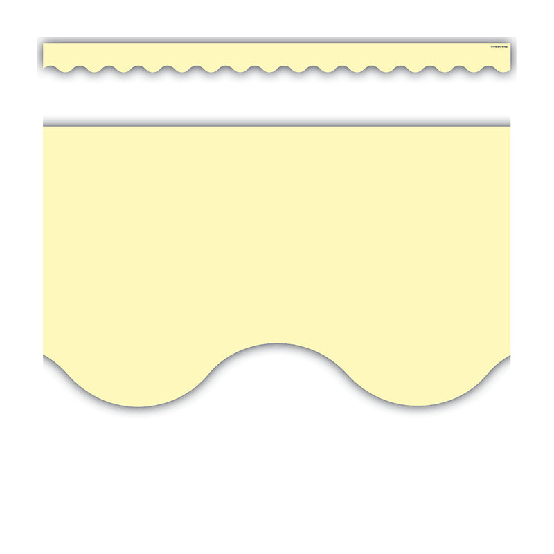 PASTEL YELLOW SCALLOPED BORDER TRIM