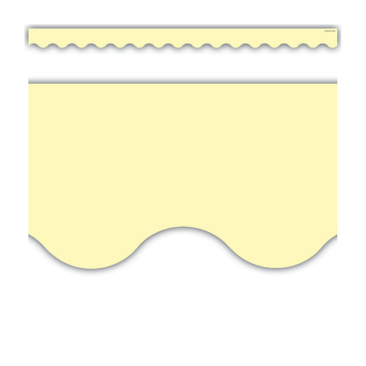 PASTEL YELLOW SCALLOPED BORDER TRIM