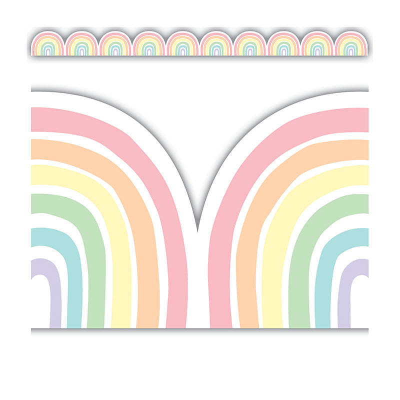 PASTEL POP RAINBOWS DIE-CUT BORDER