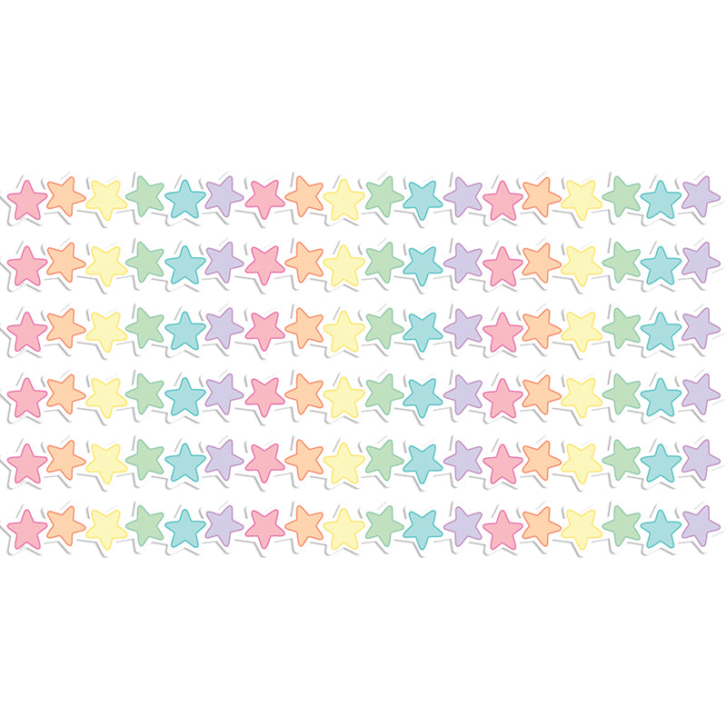 (6 PK) PASTEL POP STARS BORDR