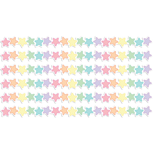 (6 PK) PASTEL POP STARS BORDR