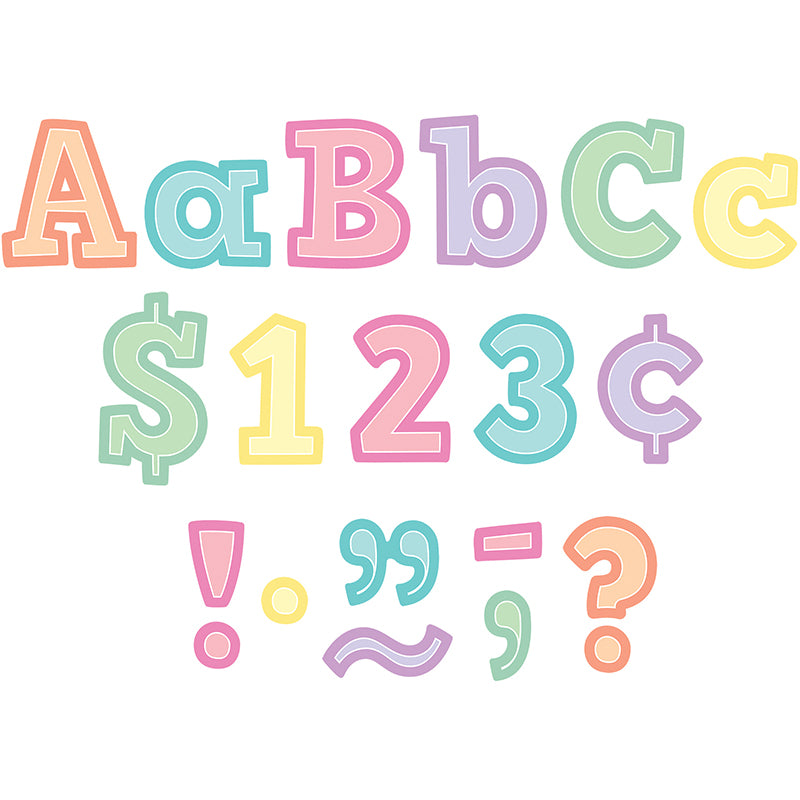 (2 PK) PASTEL POP 4IN LETTERS  PACK