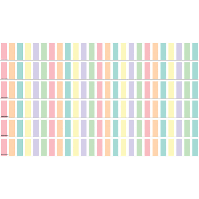 (6 PK) PASTEL POP STRIPES BORDER