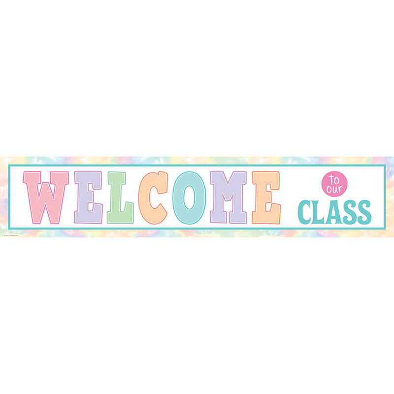 PASTEL POP WELCOME OUR CLASS BANNER