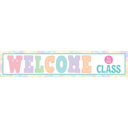 PASTEL POP WELCOME OUR CLASS BANNER